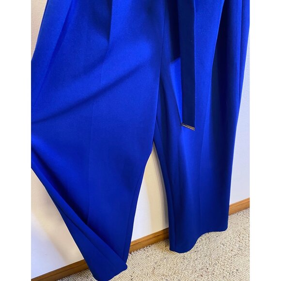 NEW TOMMY HILFIGER Jumpsuit Romper Sleeveless Belt Pant Suit Wide leg Stretch 12 - Picture 2 of 7